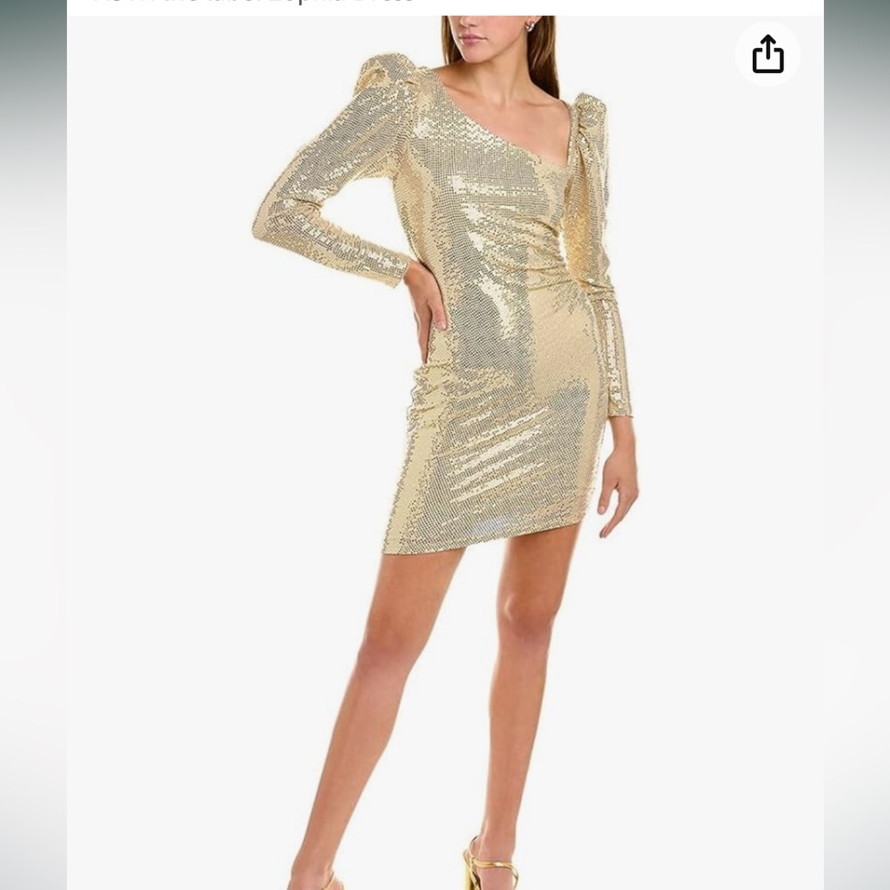 ASTR The Label Gold Sequin Zophia Dress, Xs, NWT